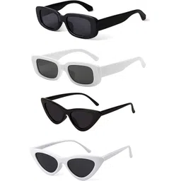dannilo UV Protection, Polarized, Night Vision Rectangular, Cat-eye Sunglasses (Free Size)-picture-20