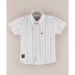 Dapper Dudes Half Sleeves Leaves Printed Shirt - White-picture-31