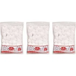 Dapson Cotton Balls (Pack of 3) 100% Soft Cotton, 50 Pieces, White, for Make-up, Baby Care and Nail Paint Removal-image-35