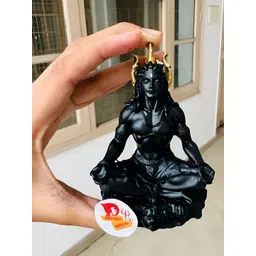 DARIDRA BHANJAN Black Religious Idol Showpiece image 2