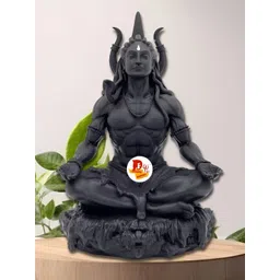 DARIDRA BHANJAN Black Religious Idol Showpiece image 1