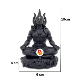 DARIDRA BHANJAN Black Religious Idol Showpiece image 4