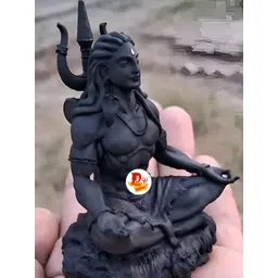 DARIDRA BHANJAN Black Religious Idol Showpiece image 3