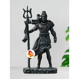 DARIDRA BHANJAN Black Shiva Religious Idol Showpiece-picture-31