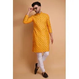 darkchill Men Printed Cotton Blend Straight Kurta-picture-21