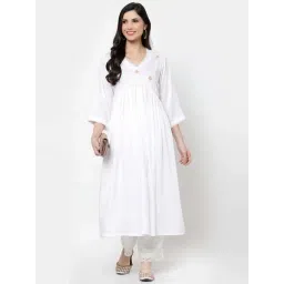 DART STUDIO White Embroidered Straight Kurta-picture-16