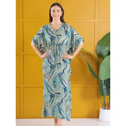 DARVI Women Abstract Printed Kaftan Maxi Dress-picture-18