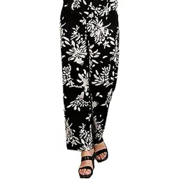 darvi Women's Black & White Printed Viscose Rayon Lounge Pyjamas-picture-25