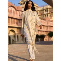 Dash and Dot Crushed Draped Scarf & Pant Co-Ords-picture-23