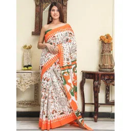 Dastkar Block Print Pure Cotton Sarees-picture-34