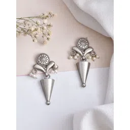 DASTOOR Silver-Plated Oxodise Contemporary Drop Earrings-picture-18