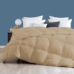 Day Care - 400 GSM Hotel Quality-Down Alternative Microfiber Comforter for Heavy Winter King Size Comforter/Blanket/Rajai (92" x 106" Inches/233cm x 269cm) - Comforter King Size|Beige| TC - 450-picture-11