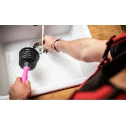 Dayish Sink Plunger for Toilet Kitchen Drain Unblocker Dredging Pipe-Cleaner Suction Rubber Household Bathroom Kitchen Accessories (Multi-Colour) image 1
