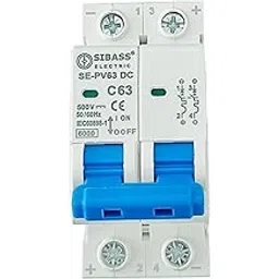 DAYSTAR SOLAR SIBASS DC Circuit Breaker 63 Amp 500V | 2 Pole C Curve MCB for PV/Solar Systems & Battery | 6kA Breaking Capacity | Fast Trip time ≤ 0.03 s | Flame Retardant Material-picture-24