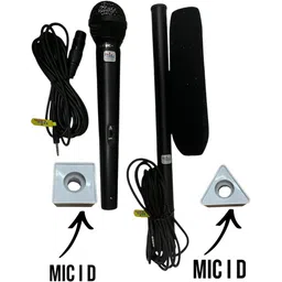 daz cam 2 mic combo reporter interview news media designed for mobile with logo mic id Microphone-picture-10