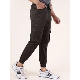 DAZORA Men Straight Fit Mid-Rise Cargo Trousers-picture-34