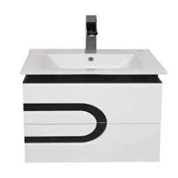 DAZZLE 610x470x500 mm PU Finish Wall Based Vanities White(Mica Gray), WP-1160-B-picture-23