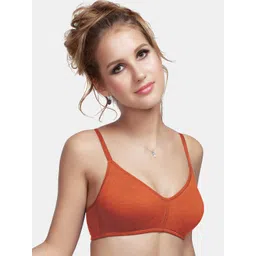 Dazzle Rust Orange Solid T-Shirt Bra - Lightly Padded-picture-29