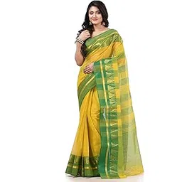 db desh bidesh Women Cotton Sarees Handloom Cotton Sarees Tant Sarees For Women Pure Cotton Handloom Zari Temple Design Tant Saree Handloom Saree Pure Cotton Tant Saree-picture-17