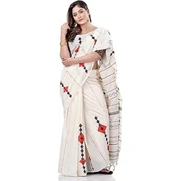 db desh bidesh Women`s Bengali Khesh Mul Pure Cotton Handloom Saree With Blouse Piece-picture-16