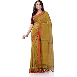db desh bidesh Women`s Soft Handloom Cotton Sarees Cotton Saree Bengali Tant Traditional Sarees For Women Royel Loveria Design With Blouse Piece-picture-15