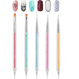 D.B.Z.® Double-Ended Nail Art Brushes 5 PCS Nail Design Tools Kit Including Nail Liner Brush and Nail Dotting Pens for UV Gel Nail Home Salon-picture-38