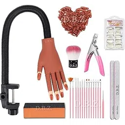D.B.Z.® Nail Practice Hand for Acrylic Nails, Flexible Adjustable False Fake Nail Training Mannequin Hand Model-Nail Technician Manicure Supply with Full Cover Tips, File, Brushes and Clipper-picture-17