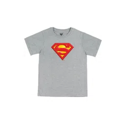 DC by Wear Your Mind Boys Grey Superman Printed Applique T-shirt-picture-36