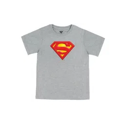 DC by Wear Your Mind Boys Grey Superman Printed V-Neck Applique T-shirt-picture-15