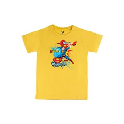 DC by Wear Your Mind Boys Yellow Superman Printed Cotton T-shirt-picture-44