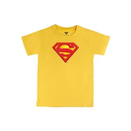 DC by Wear Your Mind Boys Yellow Superman Printed Pure Cotton T-shirt-picture-37