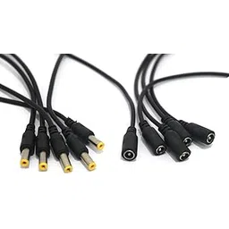 DC Power Male And Female Wire digital Cable, 12V 5A Male & Female Connectors for CCTV Security Camera and Lighting (2.1mm x 5.5mm, Ultra Thick) - PAIR OF 10-picture-17