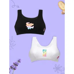 dchica Girls Pack Of 2 Double Layer Premium Cotton Non-Wired Non Padded Beginners Bra DCBRJN7500/xxxs-picture-27