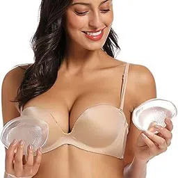 dclub Silicone Bra Inserts & Nipple Cover Gel Breast Pads Enhancers to Add 2 Cup, Suitable for Bras/Dresses/Swimsuits. 251gm-picture-43