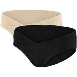 dclub Womens Cotton Postpartum Maternity Underwear | Pregnancy Postpartum Panties | Seamless Under The Bump Bikinis.-picture-56