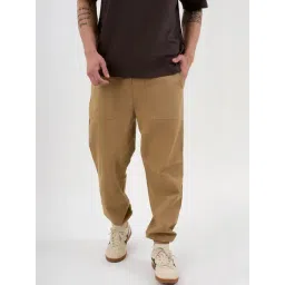 Dcyphr Beige Cotton Regular Fit Joggers-picture-30