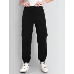 Dcyphr Black Flaired Fit Joggers-picture-31
