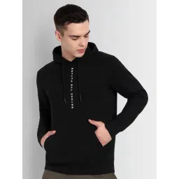 Dcyphr Black Regular Fit Plain Hoodies-picture-27