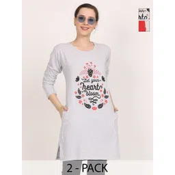 DDASPRATION Women Floral Print Regular T-shirt Pack Of 2-picture-38