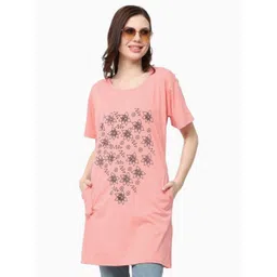 DDASPRATION Women Floral Printed Oversized Cotton T-shirt-picture-35