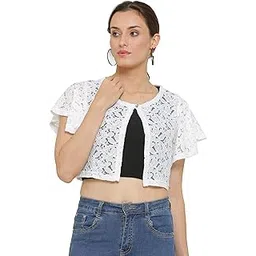 ddaspration Women PolyCotton Net Crop Shrug-picture-16