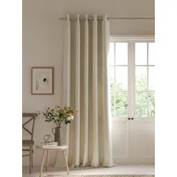 DDecor Beige Ethnic Motifs Room Darkening Long Door Curtain-picture-13