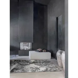 DDecor Black Floral Anti-Skid Polyester Carpet-picture-21