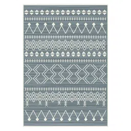 DDecor Blue Geometric Anti-Skid Polypropylene Carpet image 2