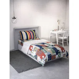 DDecor Blue Printed Pure Cotton Single Bedding Set-picture-27