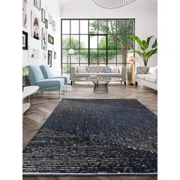 DDecor Blue Striped Anti-Skid Polyester Carpet-picture-20