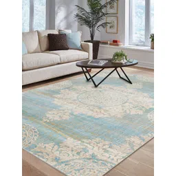 DDecor Blue Traditional Anti-Skid Polypropylene Carpet-image-48