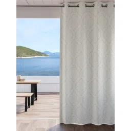 DDecor Ethnic Beige Polyester 7 ft Door Curtain image 1