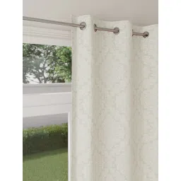 DDecor Ethnic Beige Polyester 7 ft Door Curtain image 2