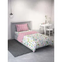 DDecor Floral Pink 136 TC Cotton Single Bedding Set-picture-44